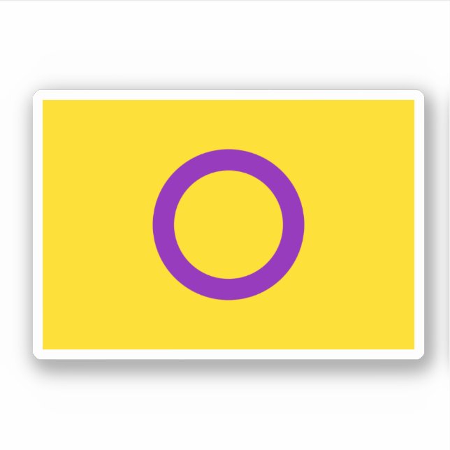 Sticker Drapeau de fierté intersexe (Devant)
