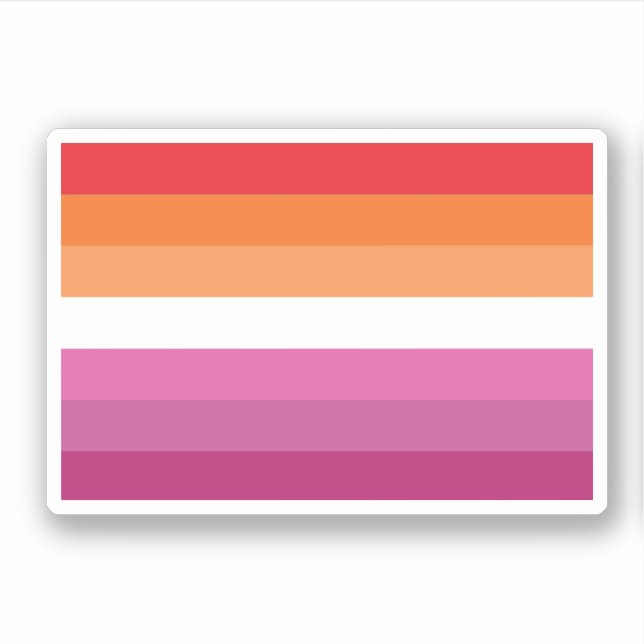 Sticker Drapeau de fierté lesbienne (Devant)