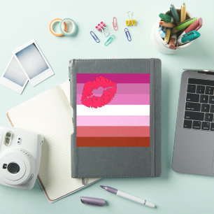 Sticker Drapeau de fierté lesbienne au rouge à lèvres Slip