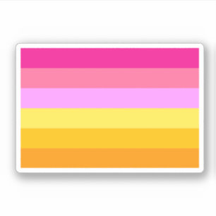 Sticker Drapeau de fierté lesbienne (Aube)