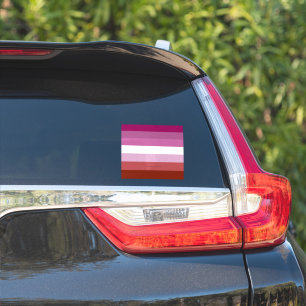 Sticker Drapeau de fierté lesbienne de SlipperyJoe's fémin