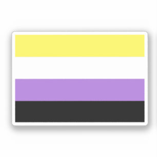 Sticker Drapeau de fierté non binaire