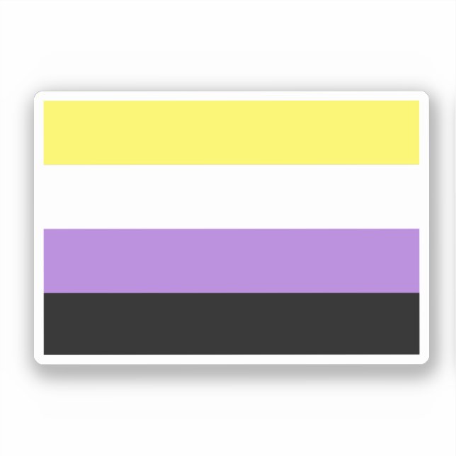 Sticker Drapeau de fierté non binaire (Recto)