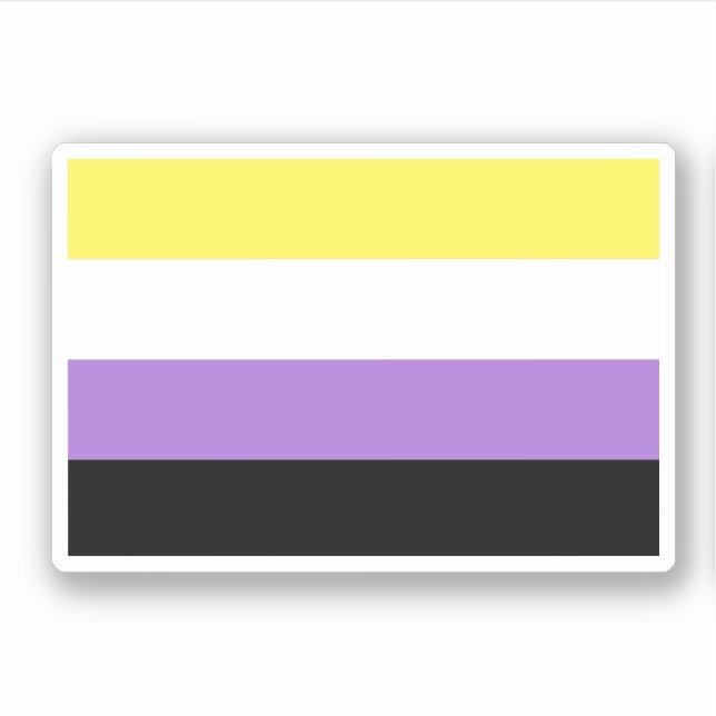 Sticker Drapeau de fierté non binaire (Devant)