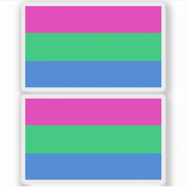 Sticker Drapeau de fierté polysexuelle (Devant)