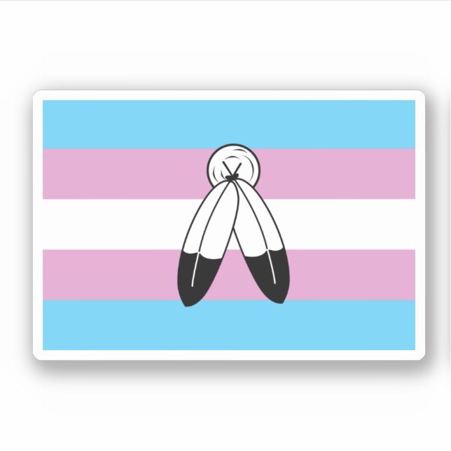 Sticker Drapeau de fierté trans bispirituel (Devant)