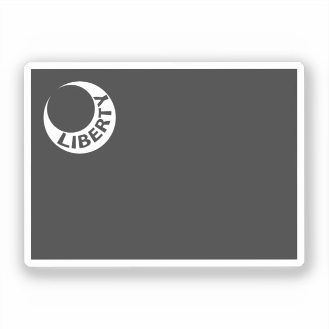 Sticker Drapeau de Fort Moultrie - noir et blanc, SC (Recto)