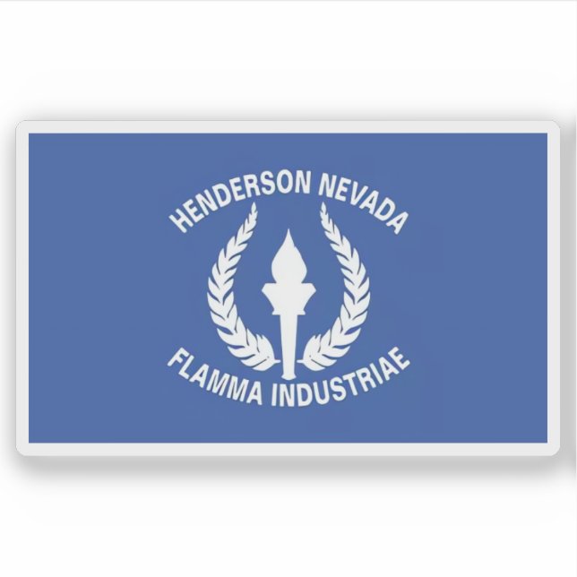 Sticker Drapeau de Henderson, Nevada, États-Unis (Devant)