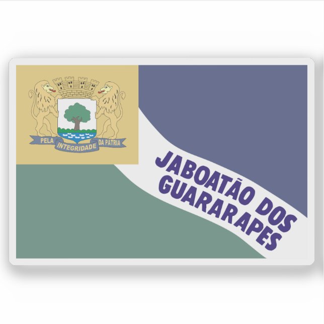 Sticker Drapeau de Jaboatão dos Guararapes, Brésil (Devant)