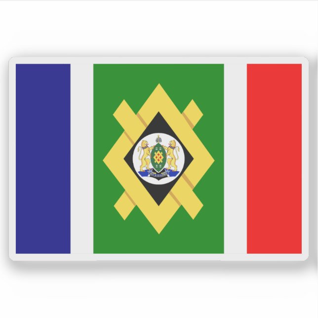 Sticker Drapeau de Johannesburg, République d'Afrique du S (Devant)