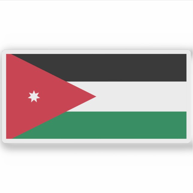 Sticker Drapeau de Jordanie (Devant)