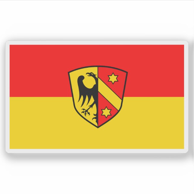Sticker Drapeau de Kaufbeuren, Allemagne (Devant)