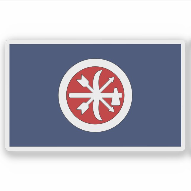 Sticker Drapeau de la brigade Choctaw, États-Unis (Devant)