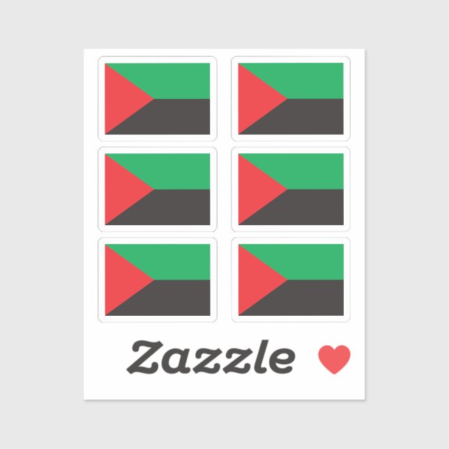 Sticker Drapeau de la collection Martinique pack de 6 (Feuille)