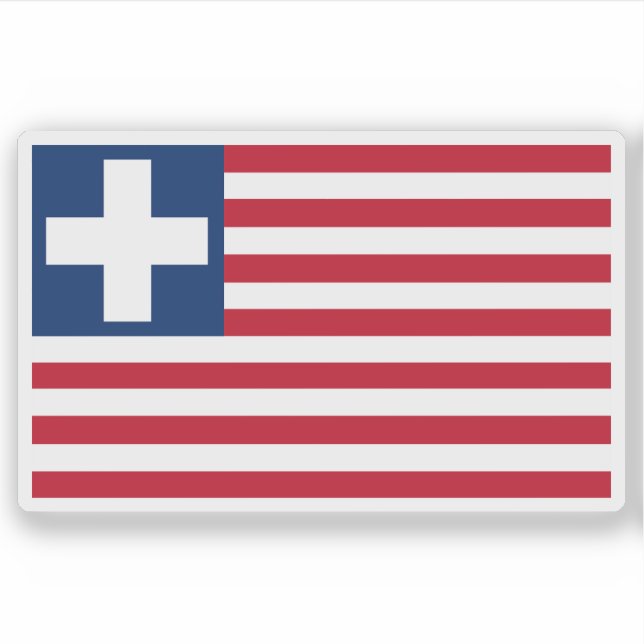 Sticker Drapeau de la colonie américaine du Libéria (1827- (Devant)