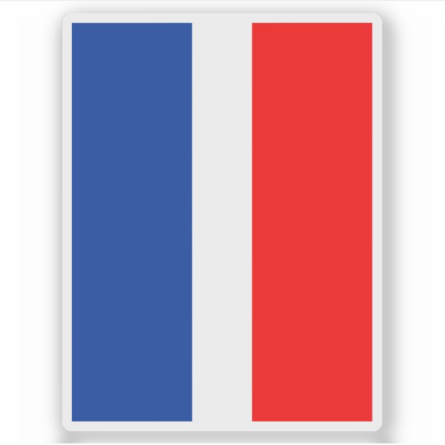 Sticker Drapeau de la commune de Schaan, Liechtenstein (Devant)