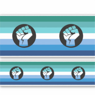 Sticker Drapeau de la contestation gay masculin