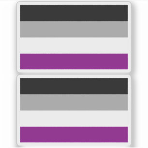 Sticker Drapeau de la fierté asexuelle