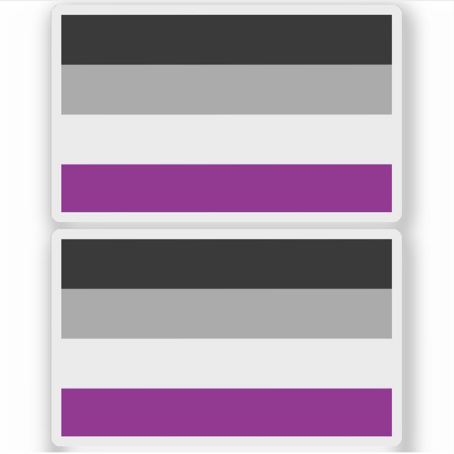 Sticker Drapeau de la fierté asexuelle (Devant)