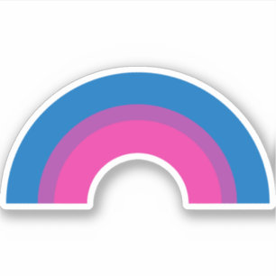 Sticker Drapeau de la fierté bisexuelle Arc-en-ciel