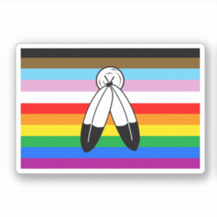 Sticker Drapeau de la fierté de progrès LGBTQ+