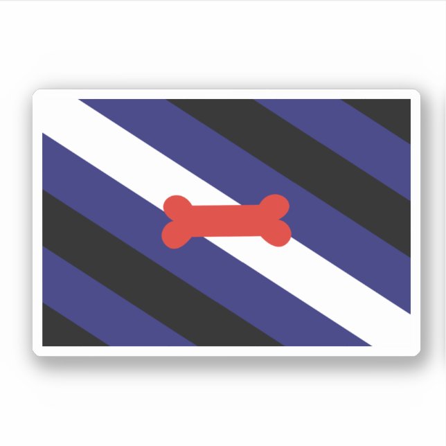 Sticker Drapeau de la fierté de Puppy Play (Devant)