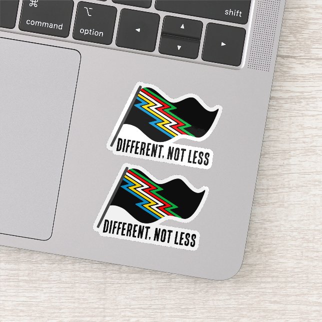 Sticker Drapeau de la fierté des personnes handicapées Dif (Détail)