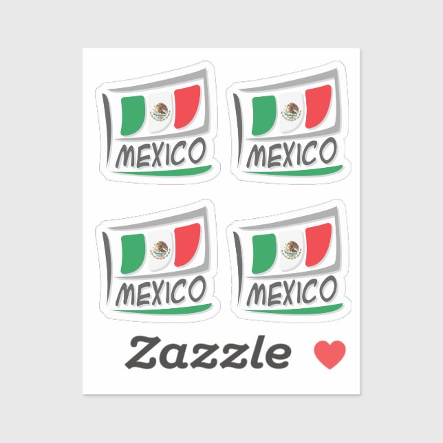 Sticker Drapeau de la Fierté du Mexique X (Feuille)
