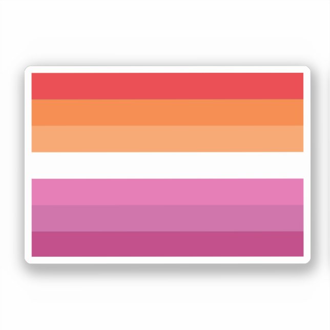 Sticker Drapeau de la fierté lesbienne (Recto)