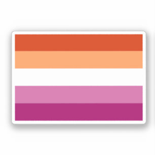 Sticker Drapeau de la fierté lesbienne (5 bandes)
