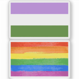 Sticker Drapeau de la fierté queer