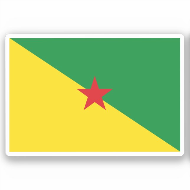 Sticker Drapeau de la Guyane (Recto)
