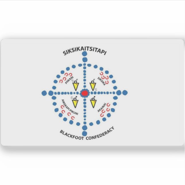 Sticker Drapeau de la nation piegan, Confédération des Pie (Devant)