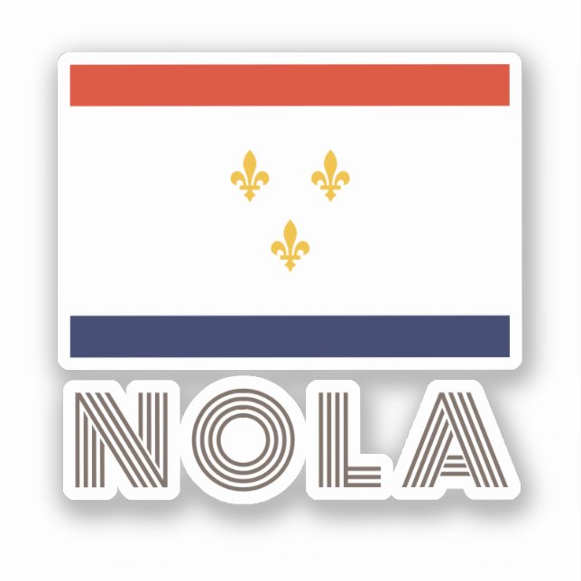 Sticker Drapeau de la Nouvelle-Orléans (Recto)