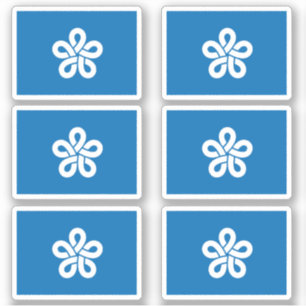 Sticker Drapeau de la préfecture de Fukuoka, Japon