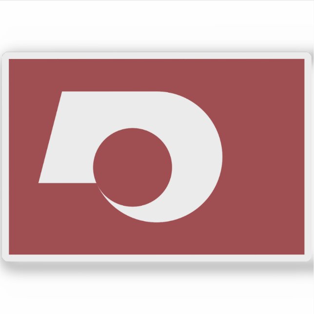 Sticker Drapeau de la préfecture de Kumamoto, Japon (Devant)