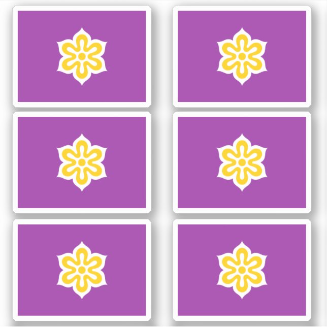 Sticker Drapeau de la préfecture de Kyoto, Japon (Devant)