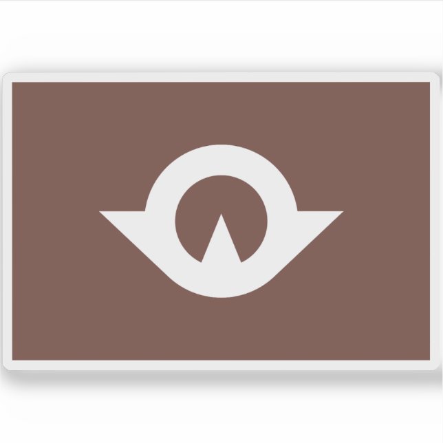 Sticker Drapeau de la préfecture de Yamaguchi, Japon (Devant)