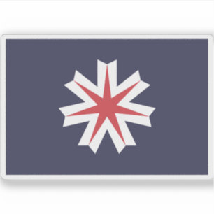 Sticker Drapeau de la préfecture d'Hokkaido, Japon
