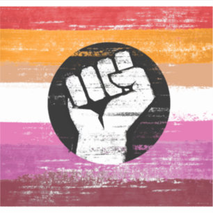 Sticker Drapeau de la protestation peinte par lesbienne