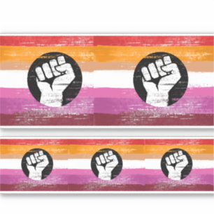 Sticker Drapeau de la protestation peinte par lesbienne