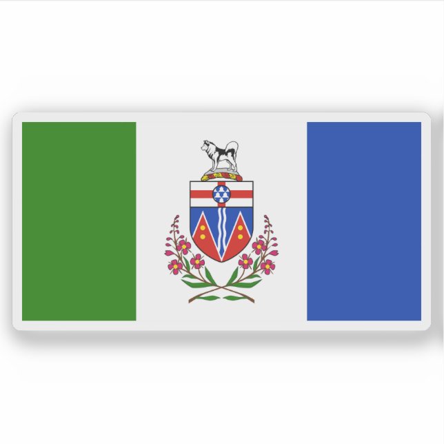 Sticker Drapeau de la province du Yukon, Canada (Devant)