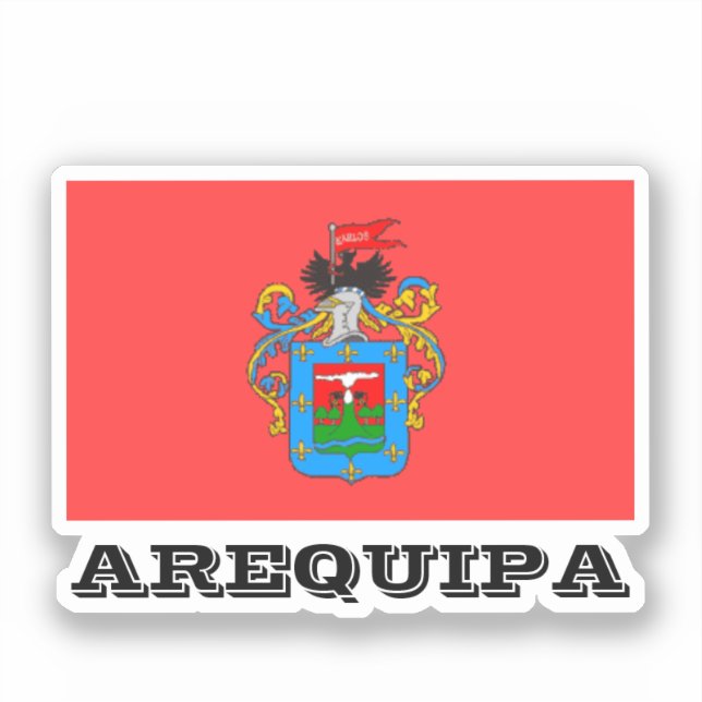 Sticker Drapeau de la région d'Arequipa (Pérou) (Recto)