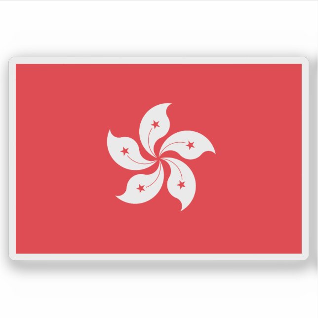Sticker Drapeau de la région de Hong Kong, Chine (Devant)