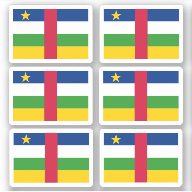 Sticker Drapeau de la République Centrafricaine - collecti (Devant)
