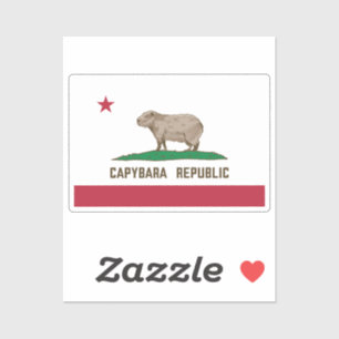 Sticker Drapeau de la République de Capybara