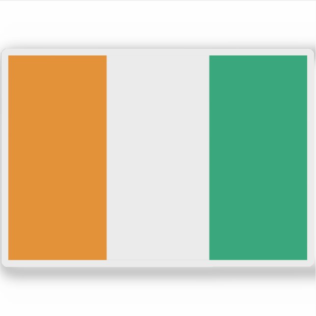 Sticker Drapeau de la République de Côte d'Ivoire (Devant)