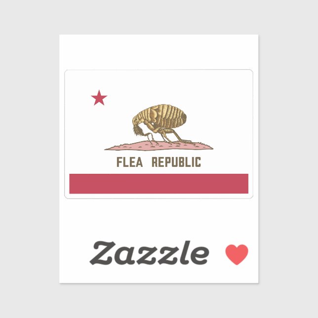 Sticker Drapeau de la République de Flea (Feuille)