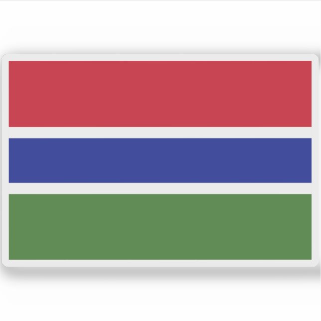 Sticker Drapeau de la République de Gambie (Devant)