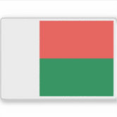 Autocollants Madagascar - Drapeau Malgache Agité - 4 Stickers Vinyle 50 Mm - Pour Intérieur Et Extérieur - 8